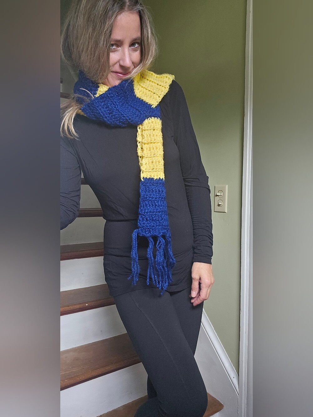 Handcrafted "Rah Rah" Knit Scarf - Women's Accessory